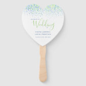 青い結婚カニの水の色のモダンプログラム ハンドファン (正面)