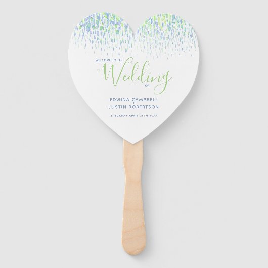 青い結婚カニの水の色のモダンプログラム ハンドファン (正面)