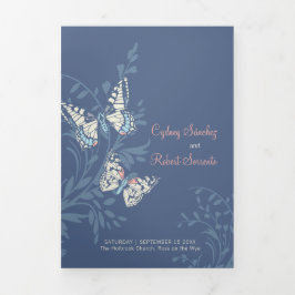 青い結婚サンゴ蝶の再生プログラム 三つ折りプログラム