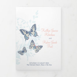 青い結婚サンゴ蝶の再生プログラム 三つ折りプログラム