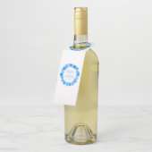 青い結婚パンジーの水の色カスタム ボトルネックタグ (アングル)