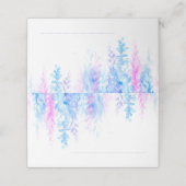 青い結婚ピンク色の花列座席表 プレイスカード (外部開封)