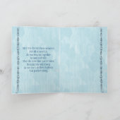 青い結婚式のお祝い カード (内部)