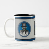 青い結婚式のスカル ツートーンマグカップ (左)