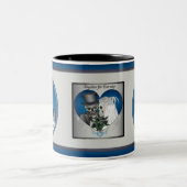 青い結婚式のスカル ツートーンマグカップ (中央)