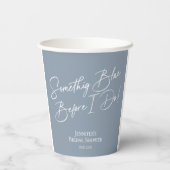 #青い結婚式の準備 | ダスティーブルーの結婚前お祝いパーティー 紙コップ (裏面)