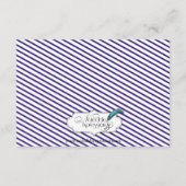 青い結婚式の調節の航海のないかり エンクロージャーカード (裏面)