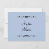 青い結婚式招待状 招待状 (裏面)