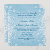 青い結婚式招待状 招待状 (正面/裏面)
