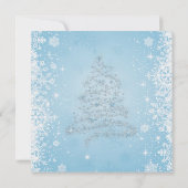 青い結婚式招待状 招待状 (裏面)