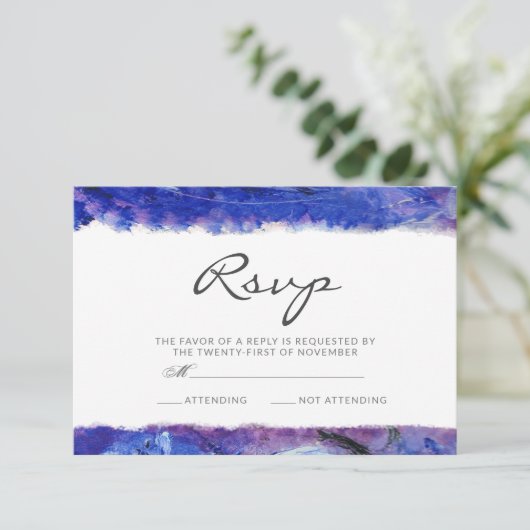 青い結婚式 出欠カード (スタンド正面)