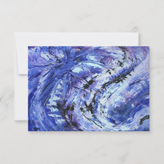 青い結婚式 出欠カード (裏面)