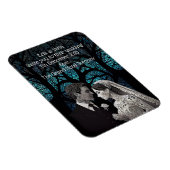 青い結婚生命の木に紙で作られた夫婦 マグネット (右側)