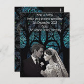 青い結婚生命の木の上の美しい夫婦 ポストカード (正面/裏面)