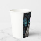 青い結婚生命の木の上の美しい夫婦 紙コップ (右)