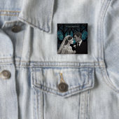 青い結婚生命の木の上の美しい夫婦 缶バッジ (インサイチュ)