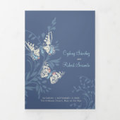 青い結婚蝶の再生プログラムシェード 三つ折りプログラム (カバー)