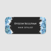 青い結晶の名前タグ 名札 (正面)