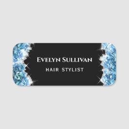 青い結晶の名前タグ 名札