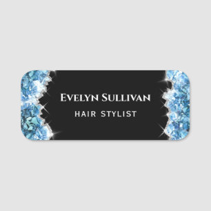 青い結晶の名前タグ 名札