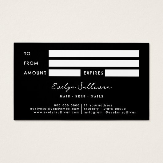 青い結晶ギフトカード (裏面)