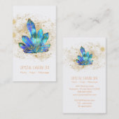 *~*青い結晶宇宙金ゴールドグリッター星 名刺 (正面/裏面)