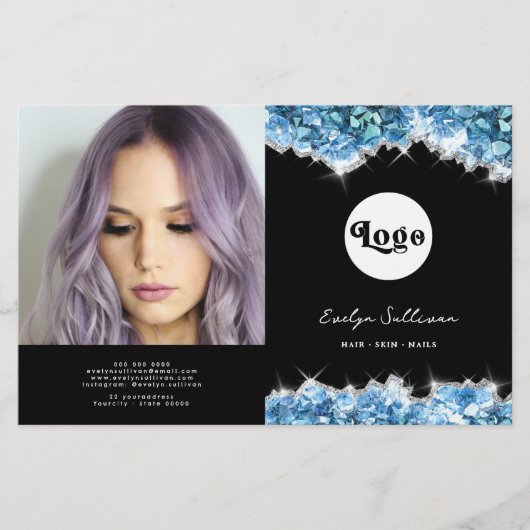 青い結晶2折パンフレット (正面)