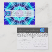 青い絞り染めのタイル239 名刺 (正面/裏面)