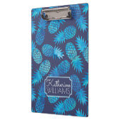 青い絞り染めのパイナップルは|あなたの名前を加えます クリップボード (左)