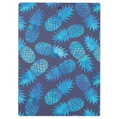 青い絞り染めのパイナップルは|あなたの名前を加えます クリップボード (裏面)