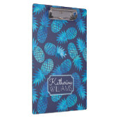 青い絞り染めのパイナップルは|あなたの名前を加えます クリップボード (右)