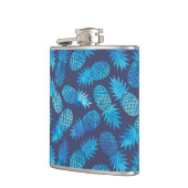 青い絞り染めのパイナップル フラスク (左)