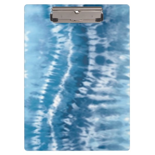 青い絞り染めクリップボード クリップボード (正面)