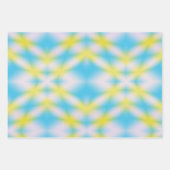 青い絞り染めグラデーション ラッピングペーパーシート (正面3)