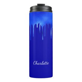 青い絵を描王室の滴の名前スクリプト タンブラー