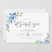 青い絵を描花の洗礼 招待状 (正面)