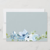 青い絵を描花の洗礼 招待状 (裏面)