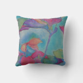 青い絹の枕 クッション (裏面)