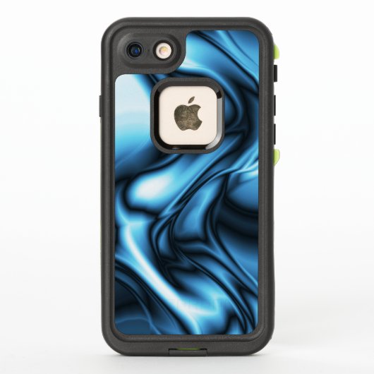 青い絹の波 LifeProof iPhoneケース (裏面)