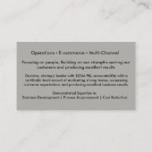 青い絹のRésuméのネットワーキングカード 名刺 (裏面)