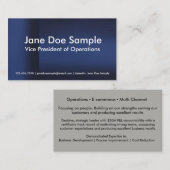 青い絹のRésuméのネットワーキングカード 名刺 (正面/裏面)