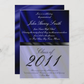 青い絹2の卒業の招待状か発表 招待状 (正面/裏面)