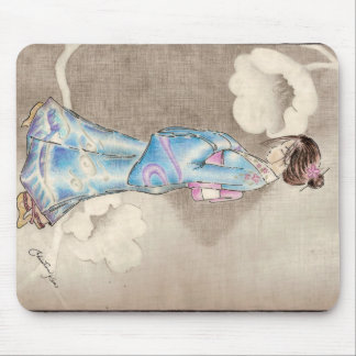 。: 青い続き:。 マウスパッド