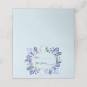 青い緑と紫の結晶の場所の名前カード プレイスカード (外部開封)