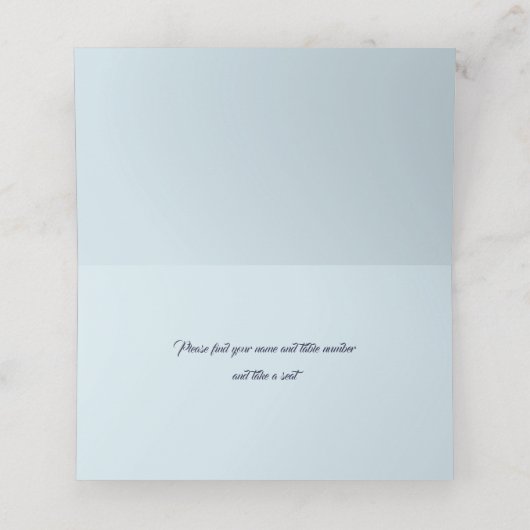 青い緑と紫の結晶の場所の名前カード プレイスカード (内部開封)