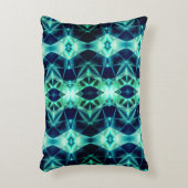 青い緑のアクリルスタイル、ネオンの鏡像形状 アクセントクッション (正面(垂直))