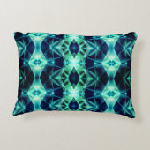 青い緑のアクリルスタイル、ネオンの鏡像形状 アクセントクッション (裏面)