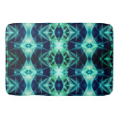 青い緑のアクリルスタイル、ネオンの鏡像形状 バスマット (正面)