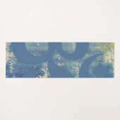 青い緑のオムシンボル動揺してデニムパーソナライズされた ヨガマット (正面(横))