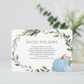 青い緑のカボチャの秋本男の赤ちゃん エンクロージャーカード (スタンド正面)